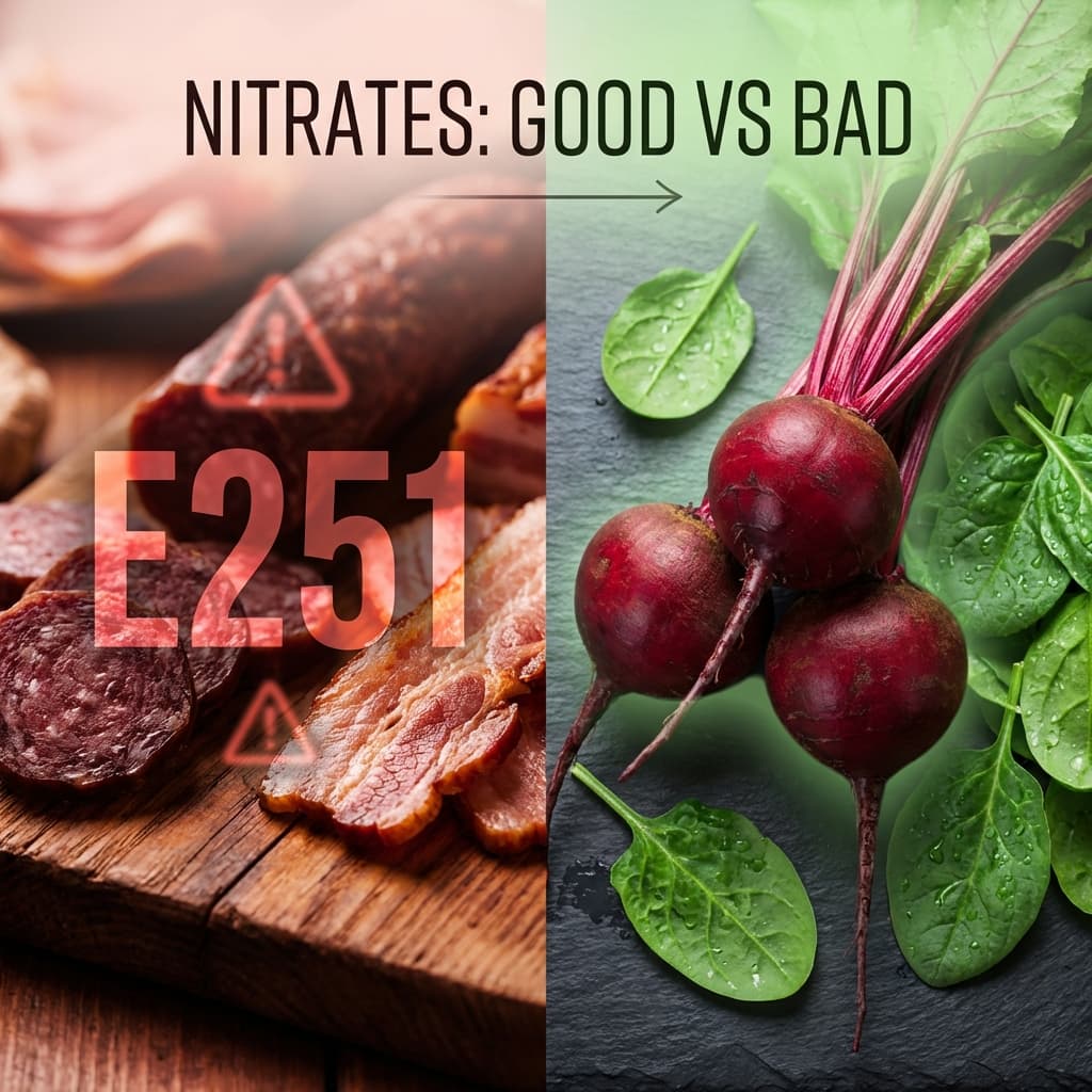 Nitrates (E251/E252): Why Beets Are Good but Bacon Is Bad
